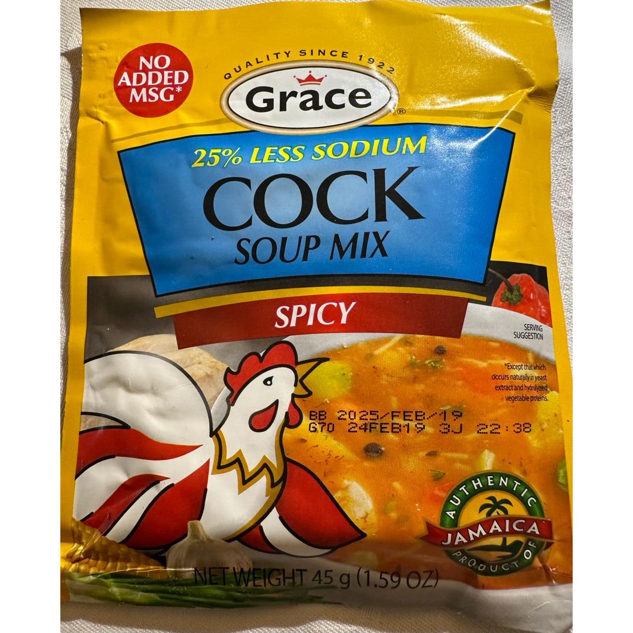 Grace 25 % Less Sodium Cock Soup Mix